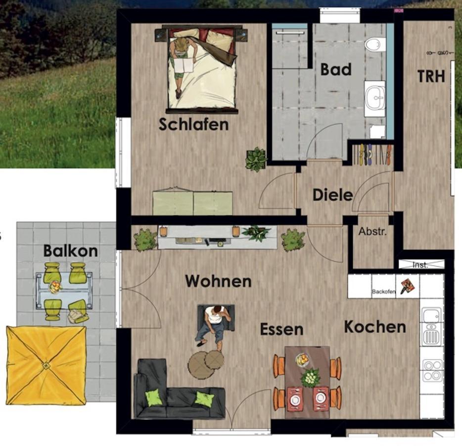 Rehkitz Apartment Байерсброн Екстериор снимка